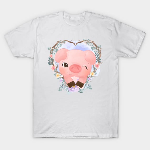 Pig T-Shirt by O2Graphic